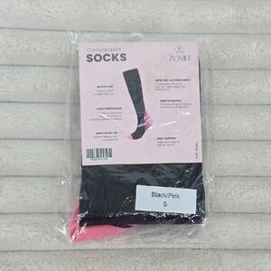 Black and Pink Compression Socks